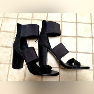 Steven Black Women's 4 inch Heels - Elastic bands, chunky heel